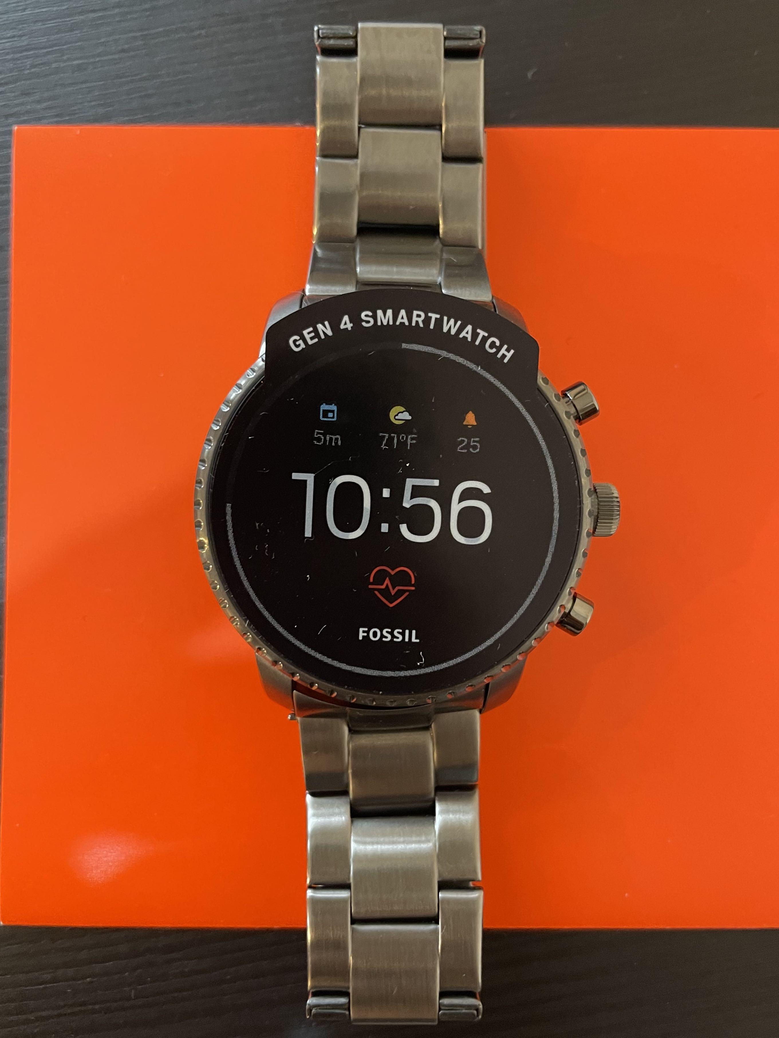 Fossil Gen4 Explorist HR Smoke Stainless Steel FTW4012 Carousell