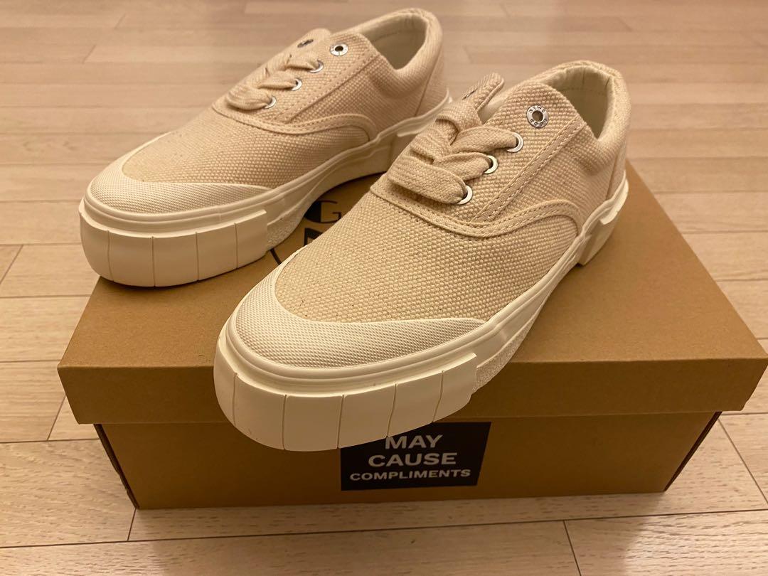 GOOD NEWS Opal low-top organic-cotton trainers in white (size 36