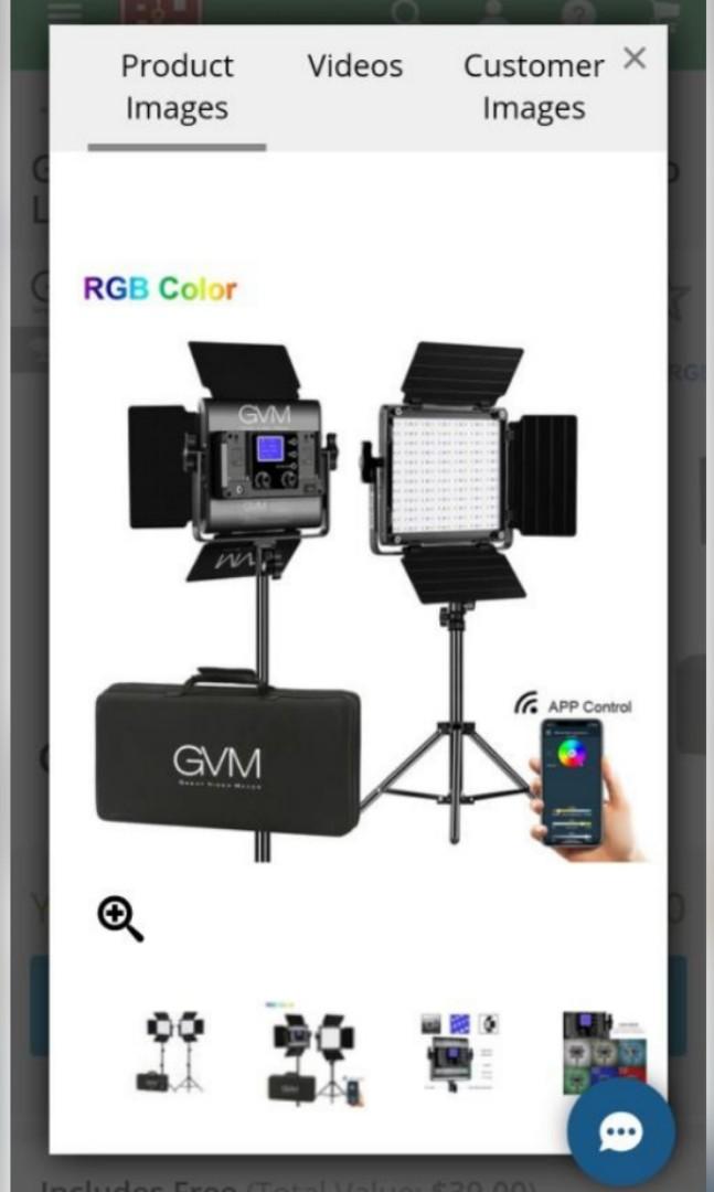 GVM GREAT VIDEO MAKER RGB Led Video Light, 2PCS Video Lighting Kit with APP  Control, 40W