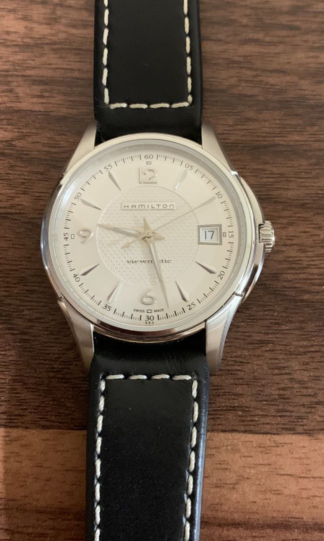 HAMILTON Jazzmaster Viewmatic Silver Dial Wristwatch, 男裝, 手錶及