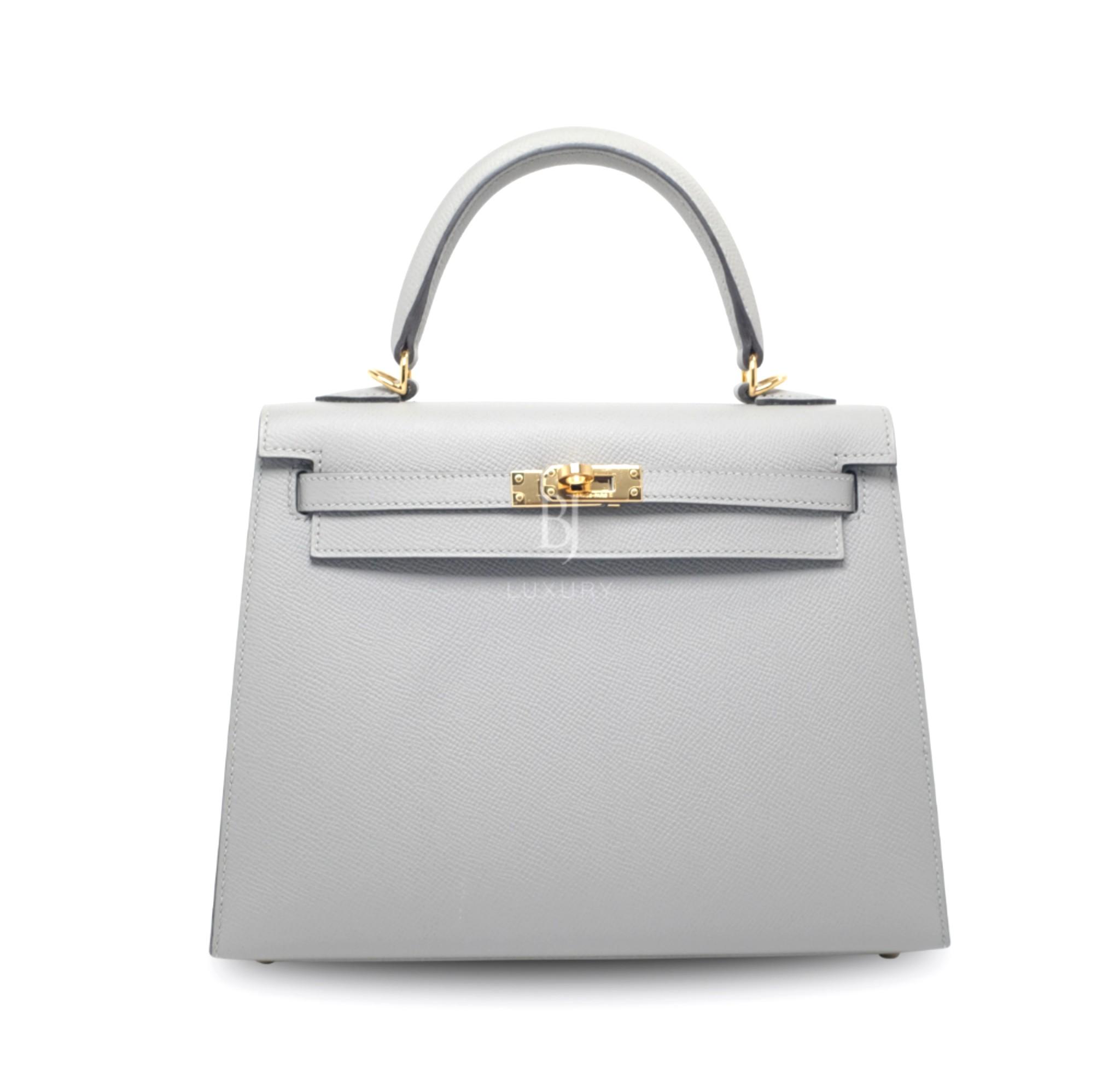 Hermes Kelly Sellier 25 Gris Mouette Epsom, Luxury, Bags & Wallets