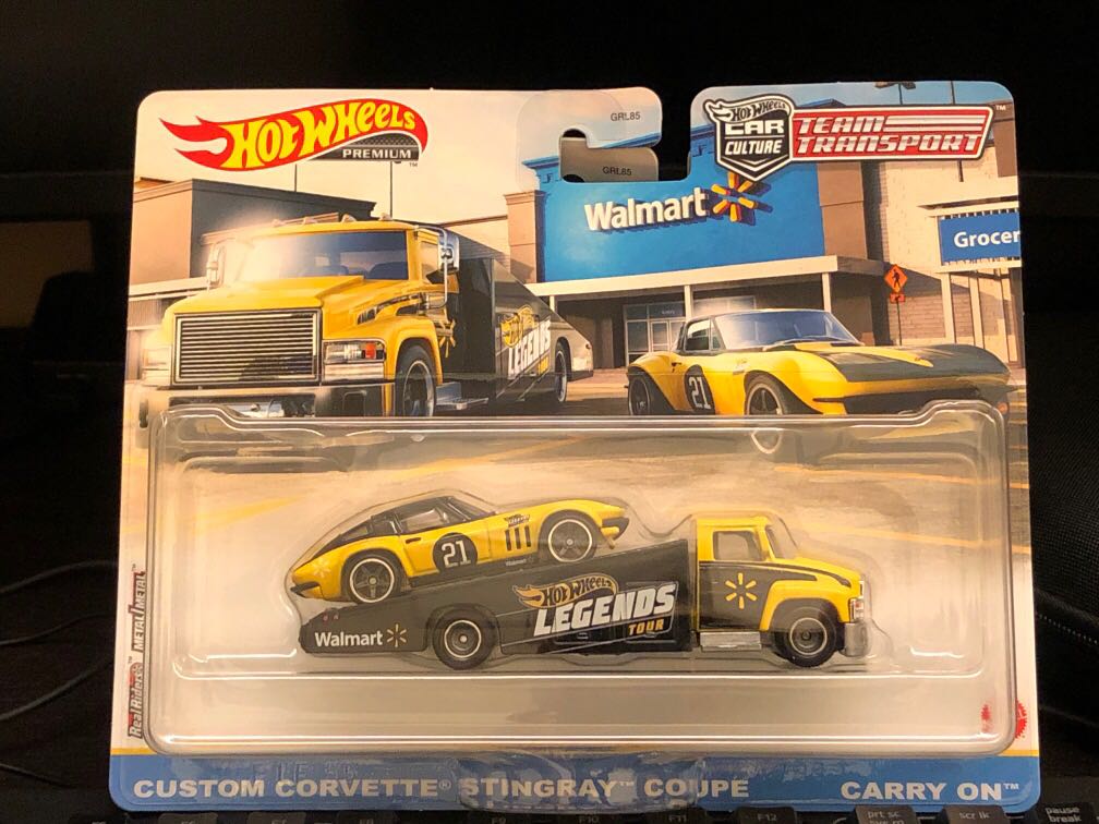 Hot wheels Walmart exclusive team transport Custom Corvette Stingray Hobbies Toys Toys Games on Carousell