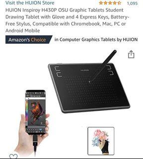 HUION Inspiroy H430P OSU Graphic Tablets Student Drawing Tablet with Glove and 4 Express Keys, Battery-Free Stylus, Compatible with Chromebook, Mac, PC or Android Mobile Amazon's Choice in Computer Graphics Tablets by HUION