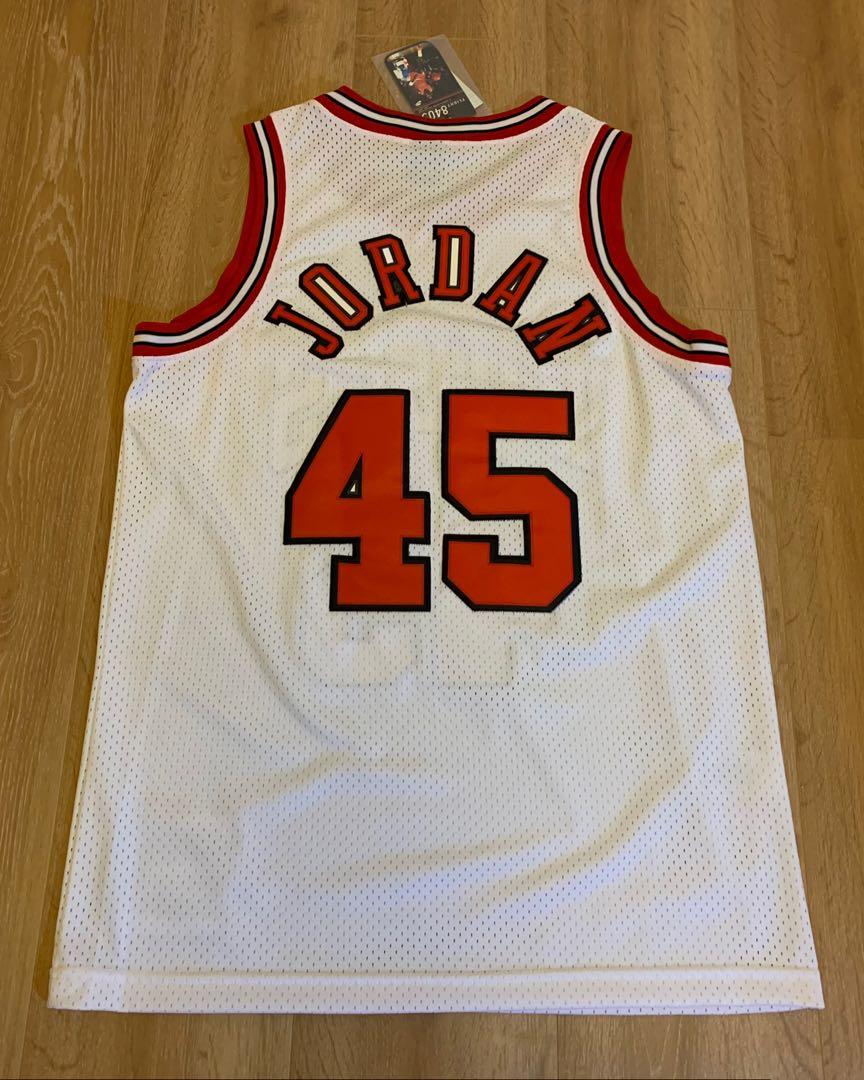 Vintage NIKE 8403 Chicago Bulls #45 MICHAEL JORDAN Red Jersey Small S Last  Dance