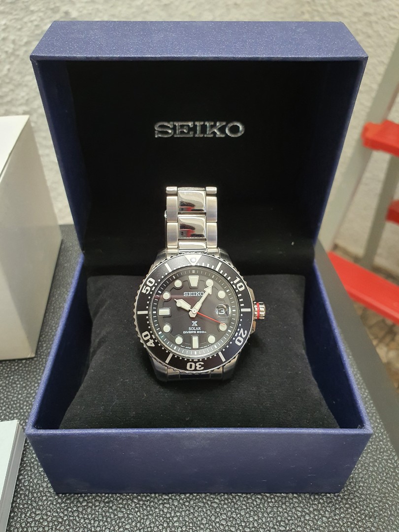 Jual murah jam Seiko Prospex Diver solar black dial Original 100