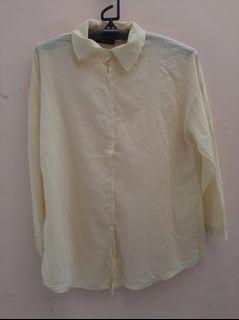 Kemeja over size kuning