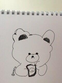 Korean bear drawing, Hobbies & Toys, Stationery & Craft, Handmade Craft