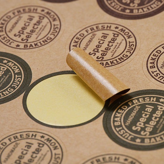 Kraft Sticker Printing | Print Kraft Logo Stickers | Print Paper ...
