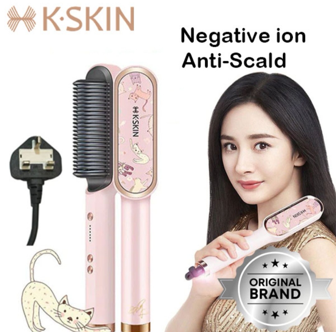 K SKIN KD380 CE certification Cute PTC Heating Hair Straightener Brush