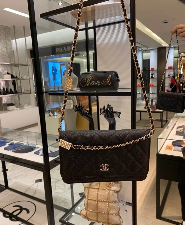 Limited edition Chanel wallet on chain woc with charm Luxury
