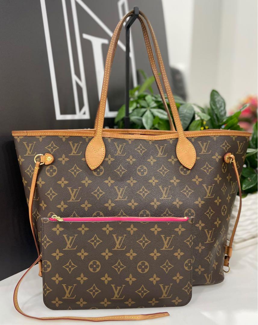 Louis Vuitton Neverfull MM Monogram in peony interior color Rp