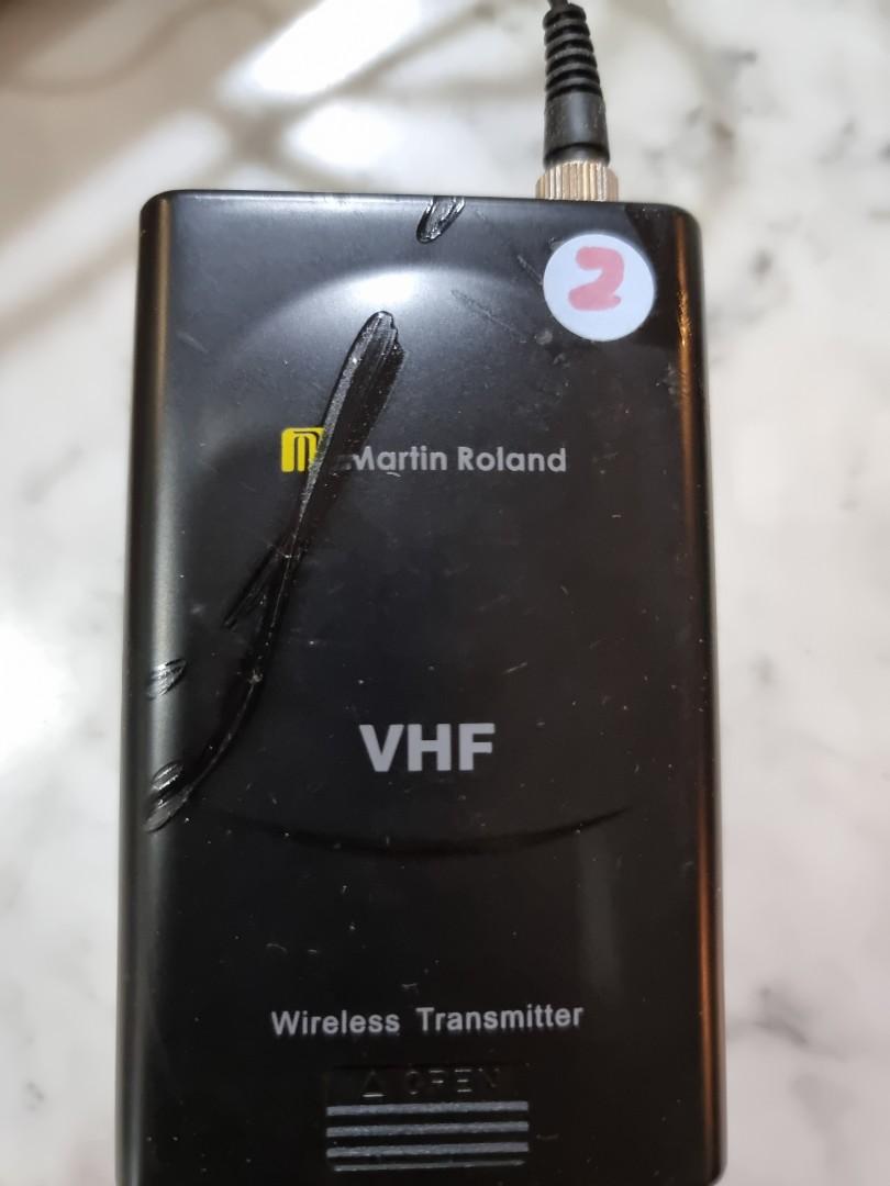 Martin Roland MRV 150HC VHR wireless microphone and lapel headset ...