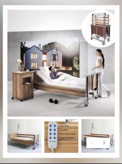 Motorised Hospital Bed - Domiflex Premium Nursing Bed, Continuous Side Rails