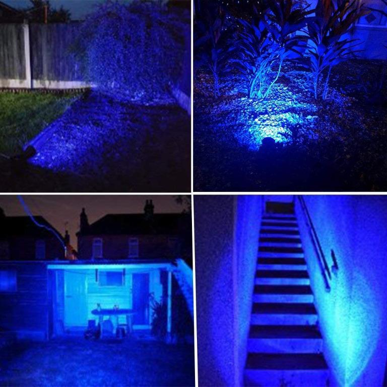 Onerbuy 12V Low Voltage LED Landscape Lights Waterproof Outdoor Walls Trees  Flags Spotlights 5W COB Garden Yard Path Lawn Light with Spike Stand, Pack  of (Blue), Furniture  Home Living, Lighting