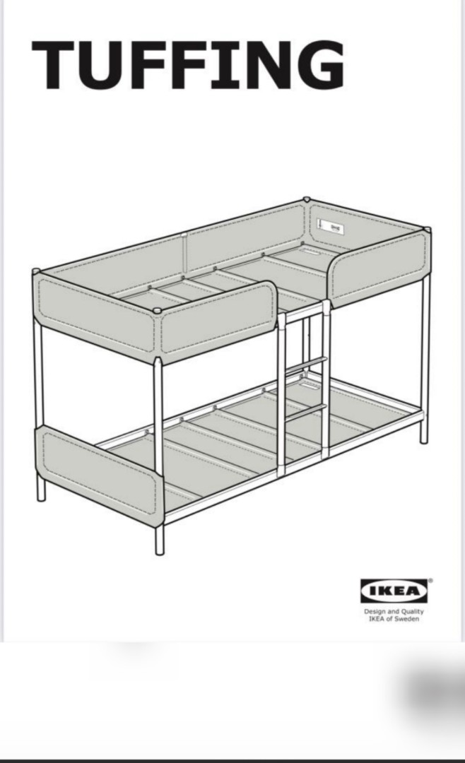 Preloved Ikea Tuffing Bunk Bed, Ikea Tuffing Bunk Bed Mattress Size