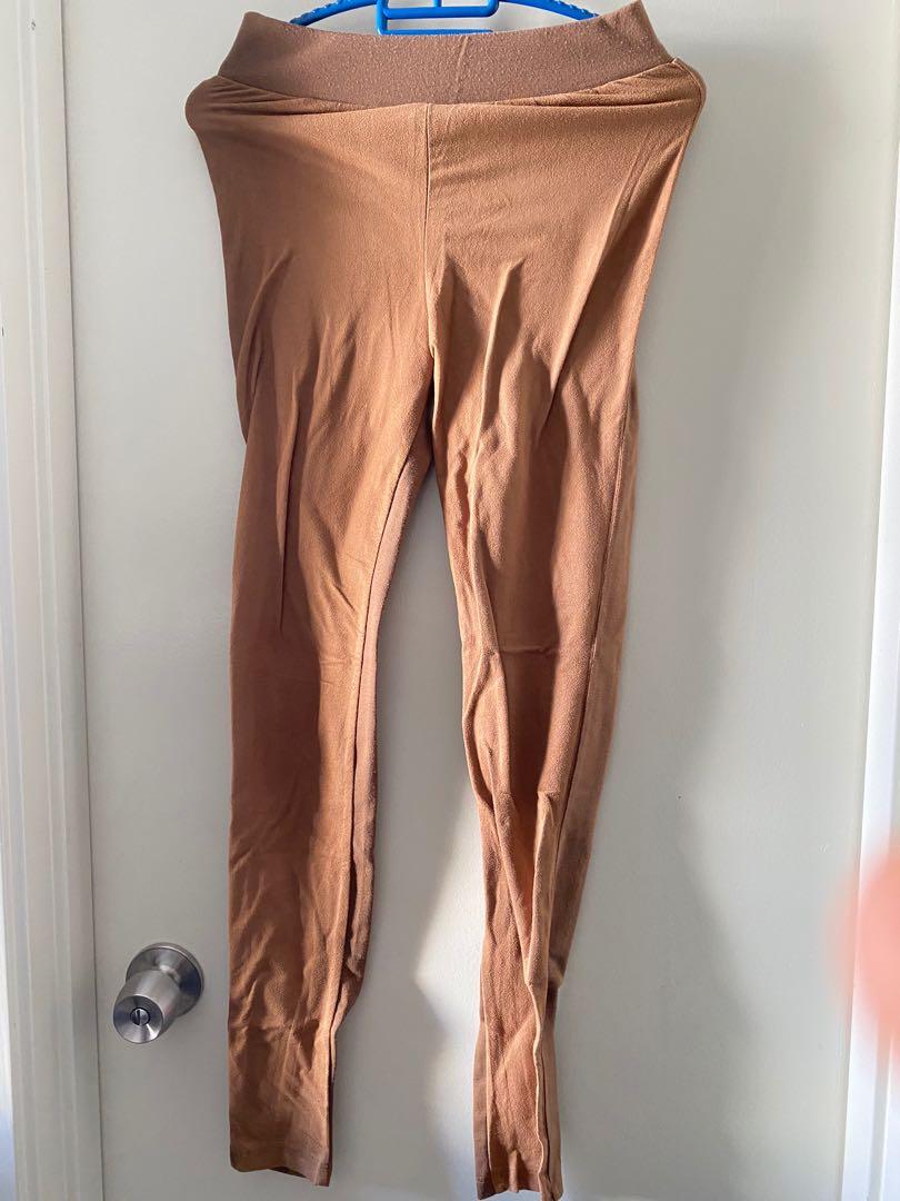 PULL \u0026 BEAR Leggings Pants in Brown 