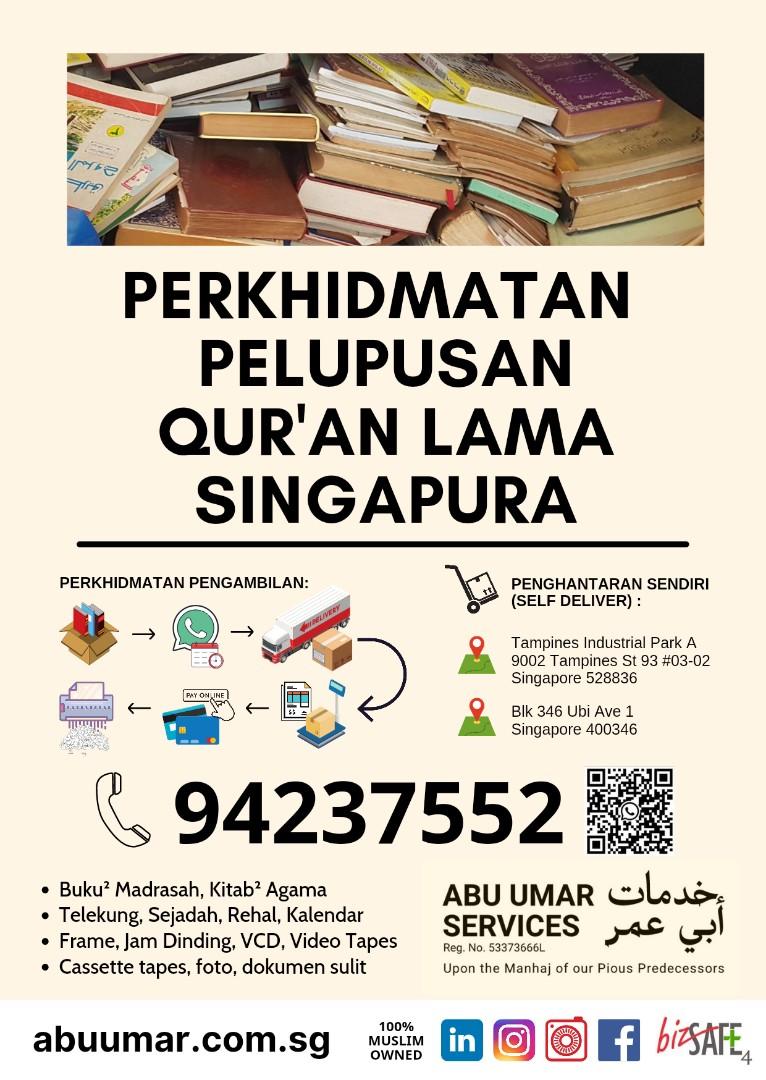 Qur'an Shredding & Disposal Service (Quran Religious Islamic Text