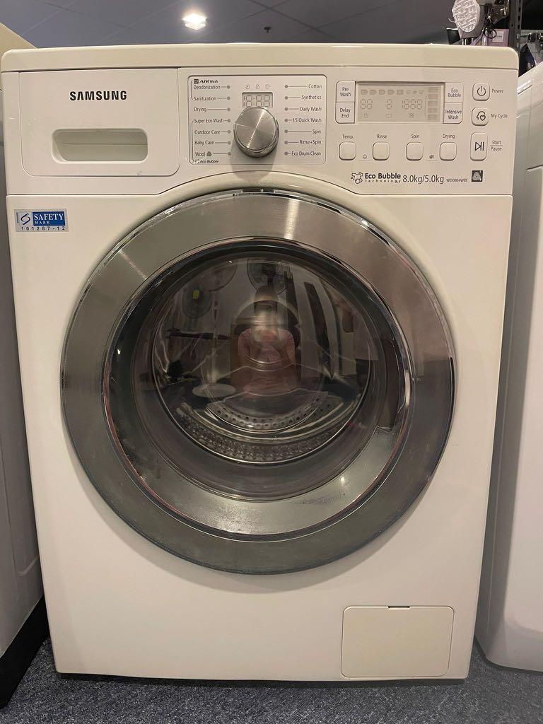 Samsung WD0804W8E 1400rpm 8kg Eco Bubble Washer Dryer White