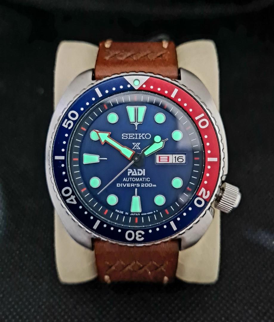 Seiko padi turtle leather strap shop
