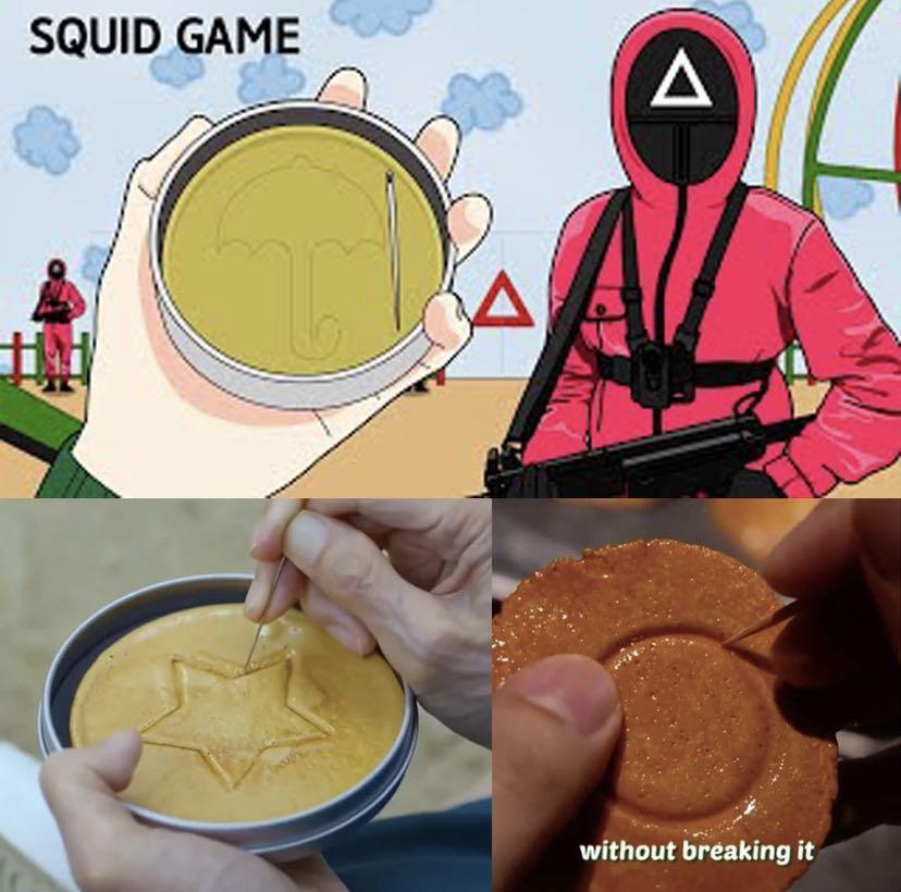 Squid Game - Homemade Honeycomb Candy Korean Dalgona Gula Viral