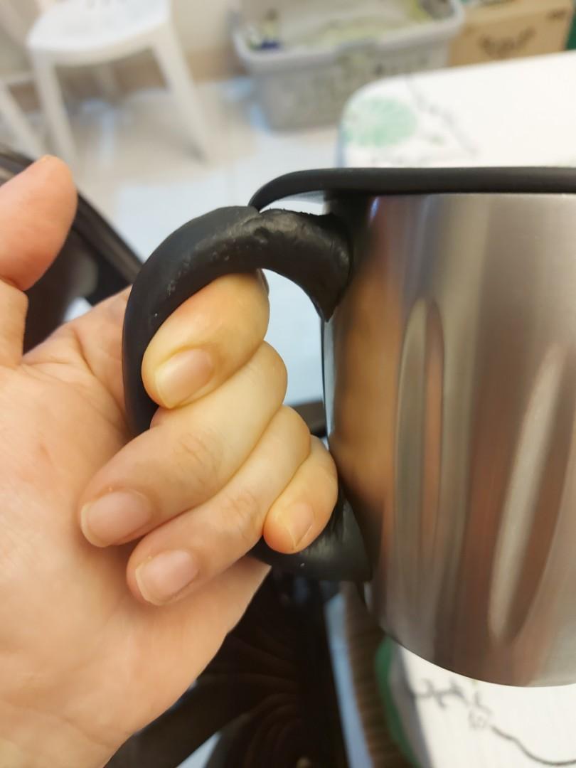Starbucks stainless cup with handle (Category: Coffee & Tea Tableware) located in Quezon City. Submitted by jacqueline_velasco14 (Listing ID 1119211889, Image 2). Description: selling low- insulation works with few flaws on the handle (refer to last 2 pics) but will make a very nice display piece payment via BPI or Gcash.