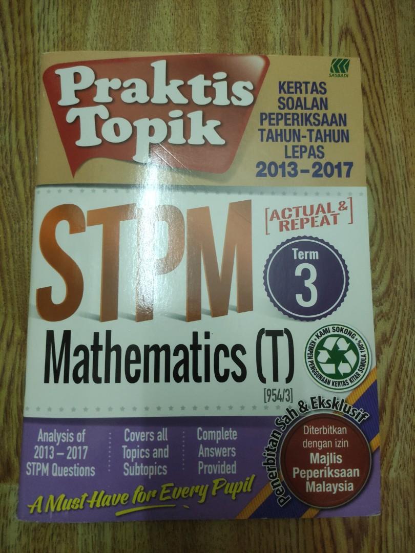 Stpm Mathematics T Term 3 Analisis Bertopik 2013 2018 Books Stationery Books On Carousell