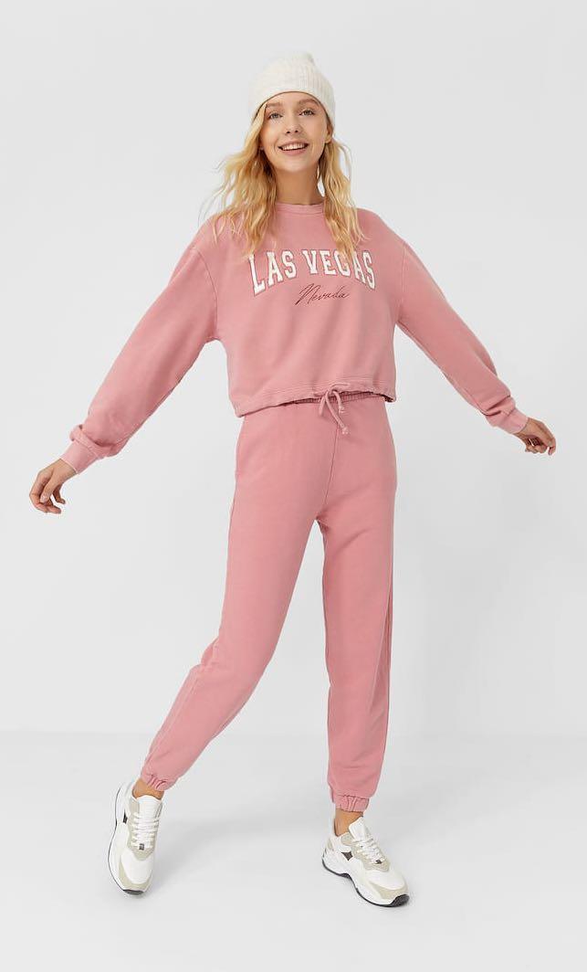 STRADIVARIUS PULLOVER & JOGGER (Category: Sets or Coordinates) located in Las Pinas. Submitted by babyandmomstuffs (Listing ID 1119396512, Image 1). Description: I only wore this once and selling it for only 1.5k. Large only on tag but it actually fits to medium. .