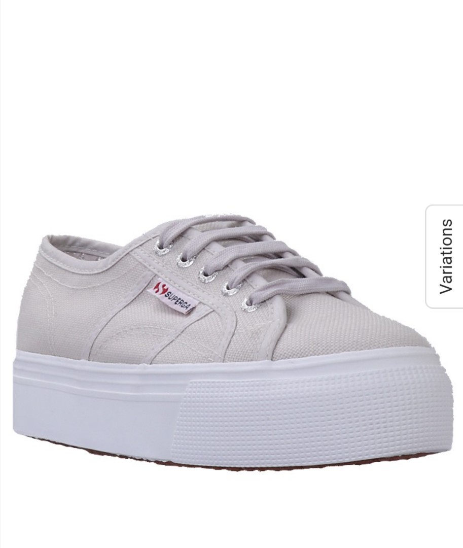 Grey superga platform cheap