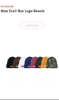 Supreme 21FW New Era® Box Logo Beanie