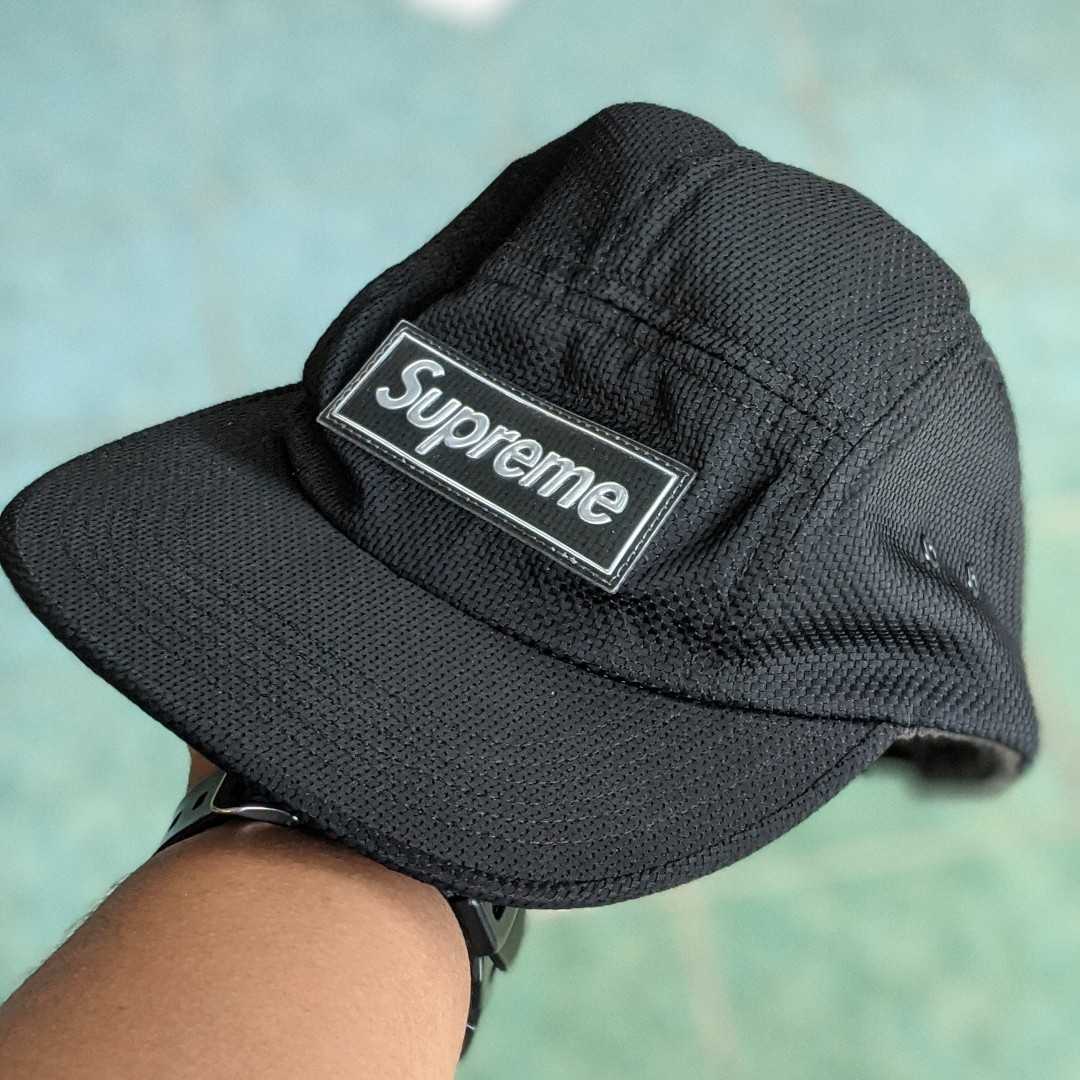 Supreme nylon pique outlet camp cap black