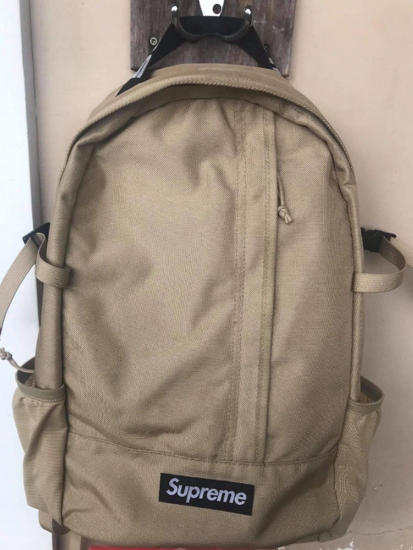supreme beige backpack