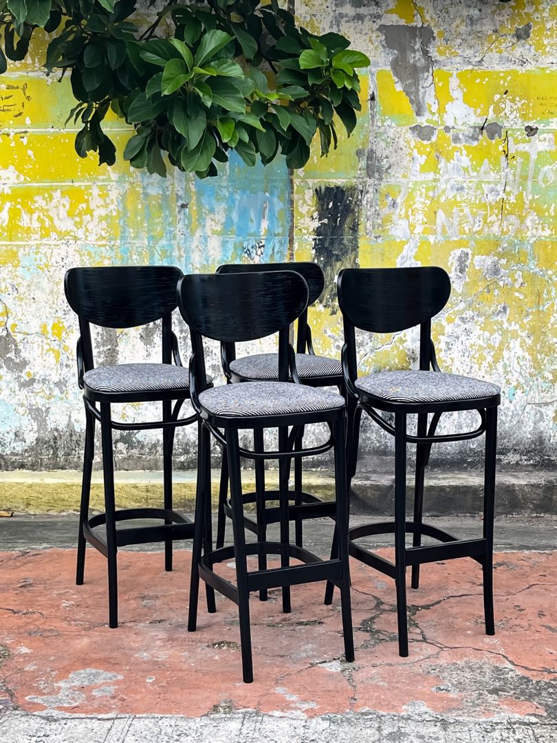 Upcycled Rattan Bar Chairs, Furniture & Home Living, Furniture, Chairs