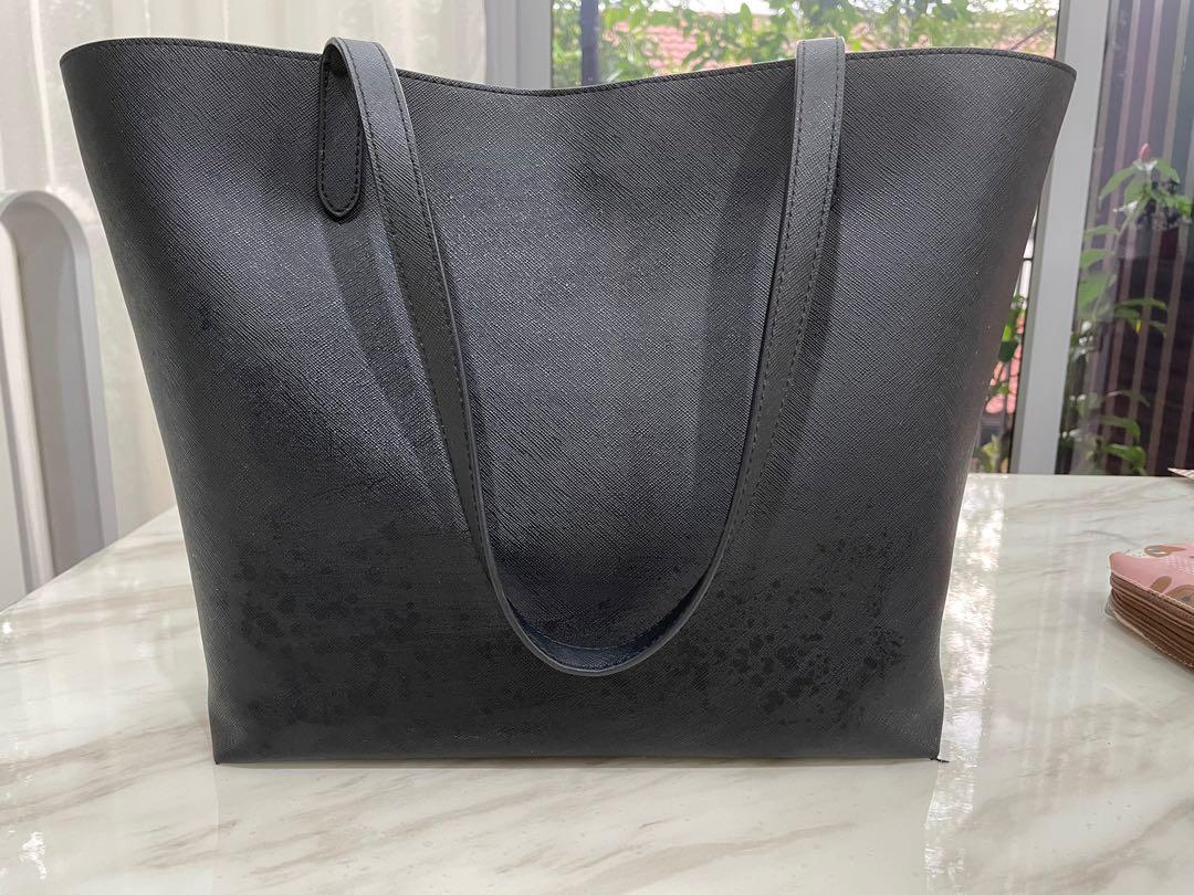 Victoria secret black leather bag outlet