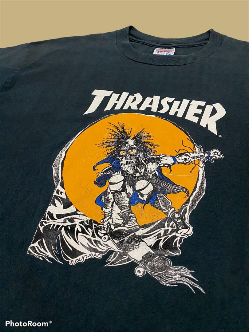 VINTAGE 90S THRASHER PUSHEAD ON JERZEES TAG TEE