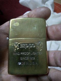 Vintage brass zippo lighter