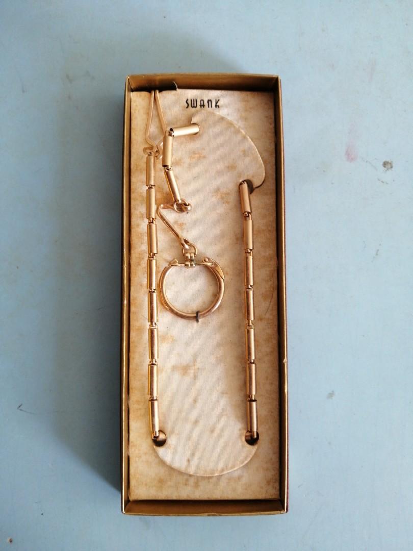 Swank pocket watch online chain