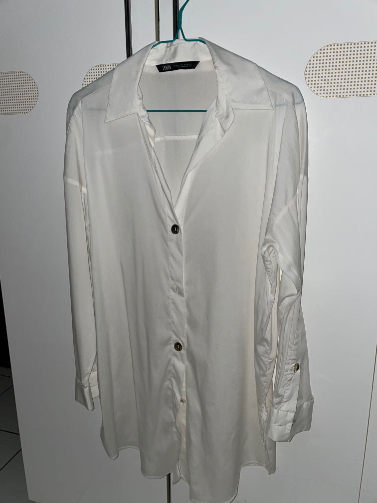zara women white shirts, Fesyen Wanita 