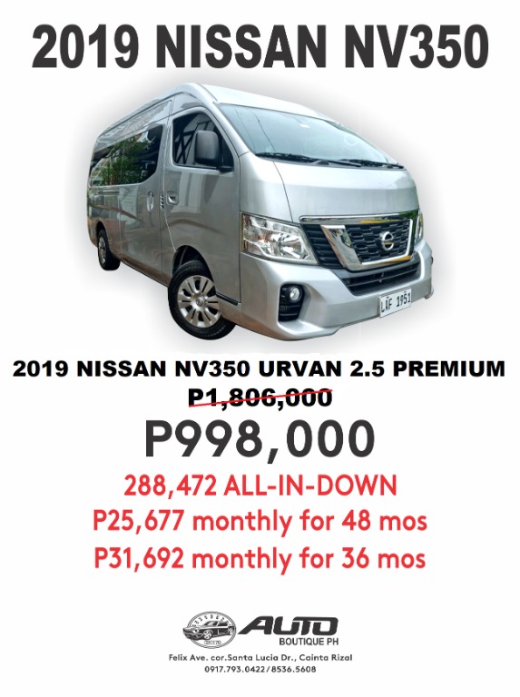 Price of nissan urvan 2025