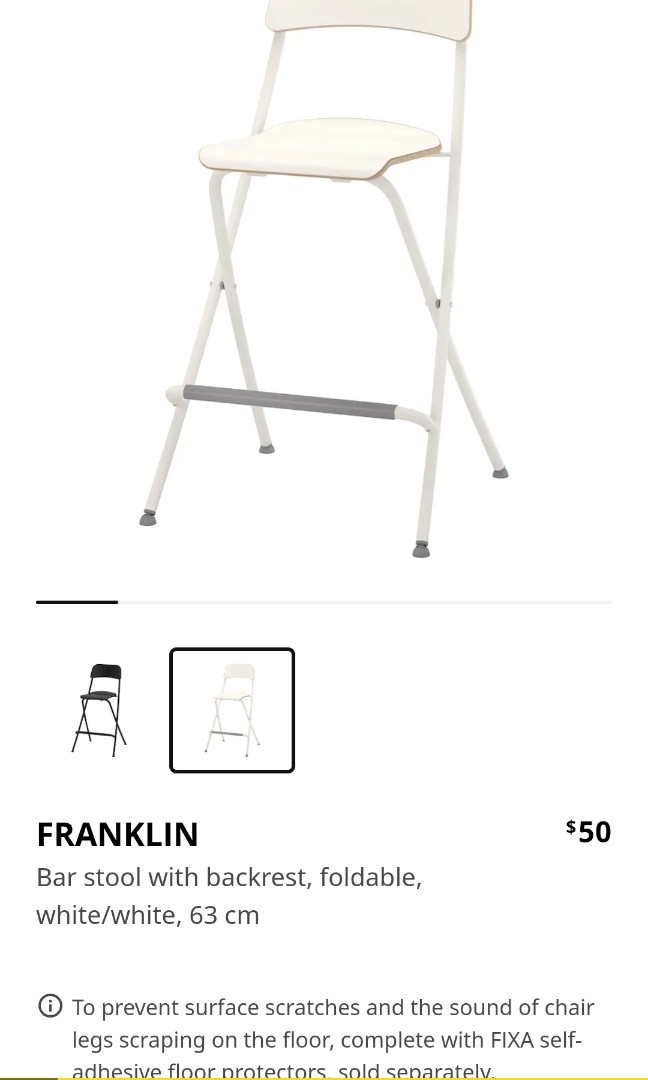 3x Ikea Franklin Bar Stool Furniture, Ikea Franklin Bar Stool How To Fold