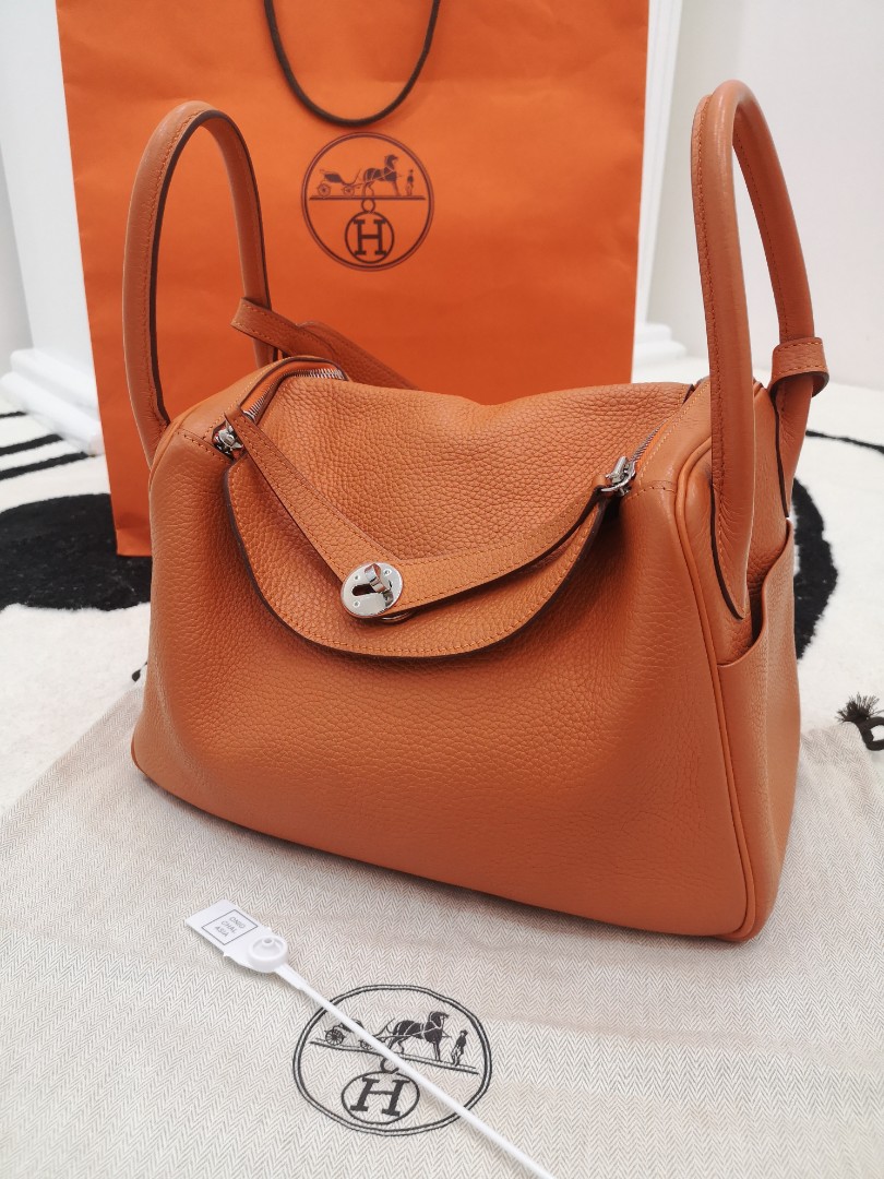 Hermes lindy bag orange clearance