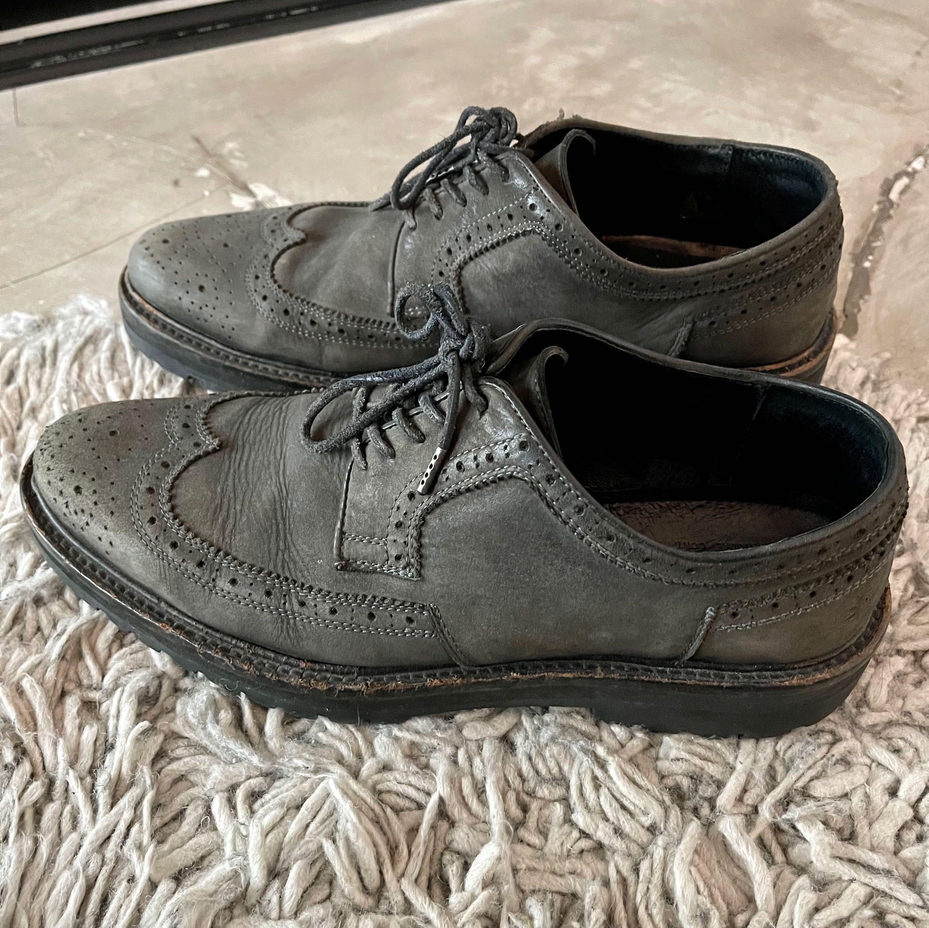 Gray brogues sales