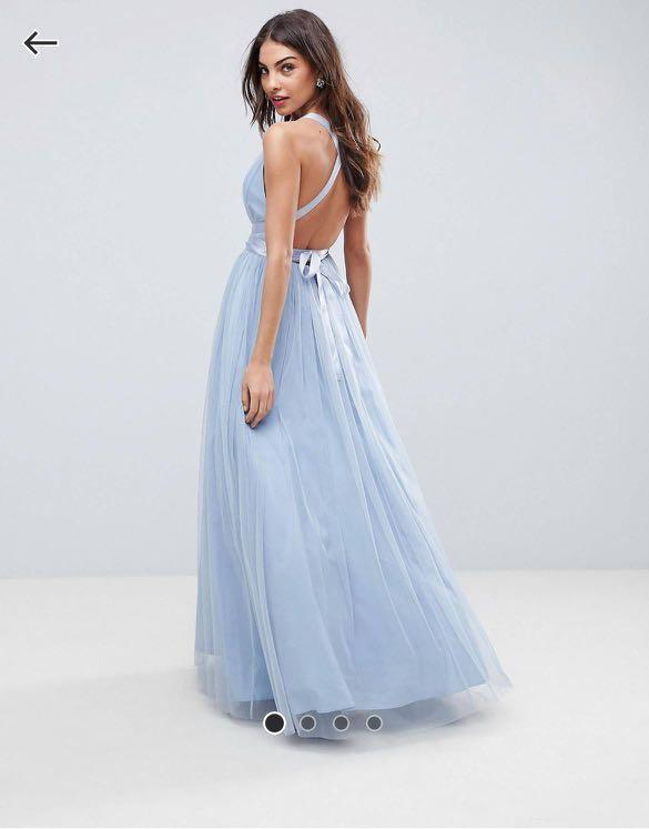 ASOS Premium Tulle Madi Prom Dress with Ribbon Ties Women s Fashion Dresses Sets Evening dresses gowns on Carousell