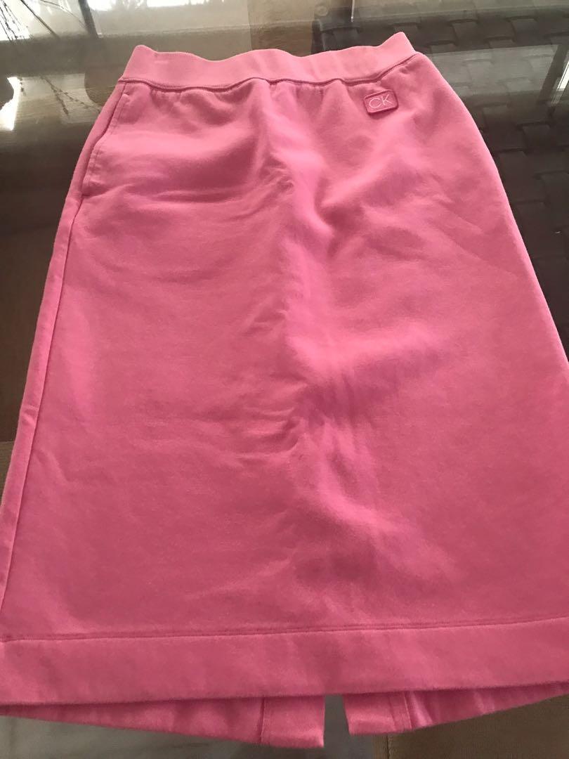 Authentic Calvin Klein Pink skirt, Women's Fashion, Bottoms, Skirts on  Carousell