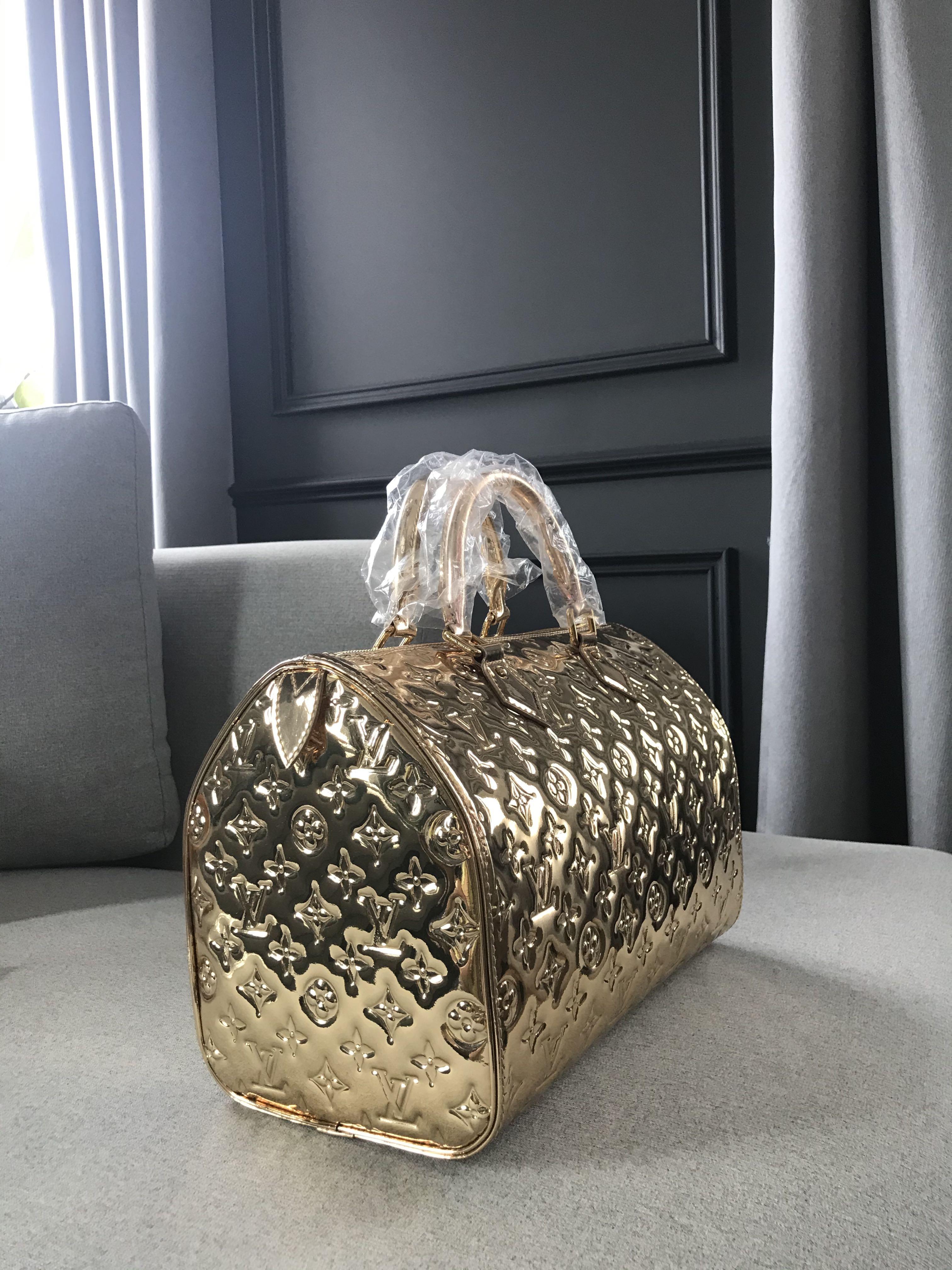 Authentic Louis Vuitton Gold Mirror Speedy brand new lv, Women's