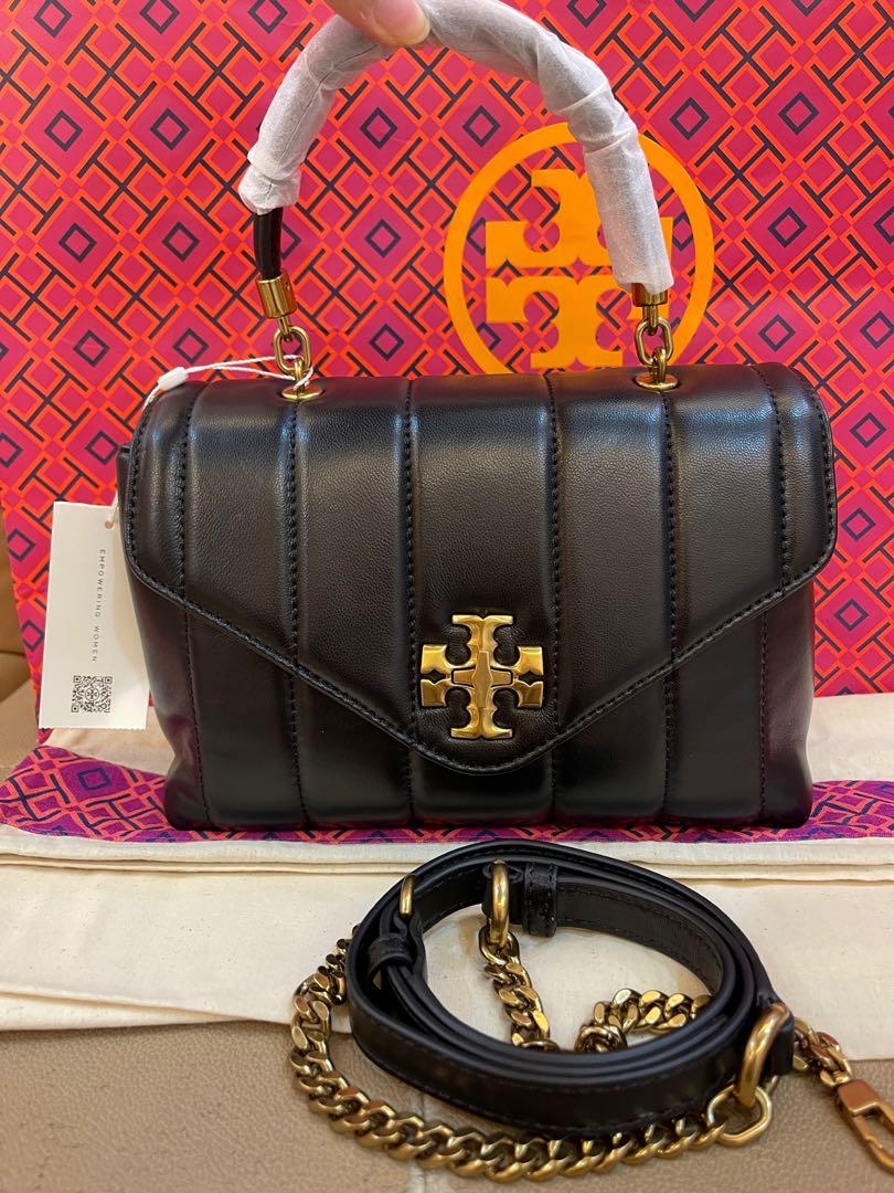 Authentic Tory Burch Kira small top handle satchel 83943 black, Luxury,  Bags & Wallets on Carousell