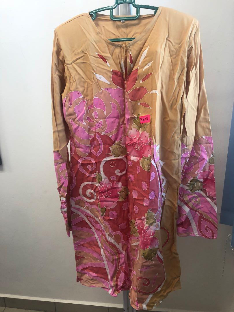 Baju Kurung Batik Cotton Viscose Muslimah Fashion Two Piece On Carousell