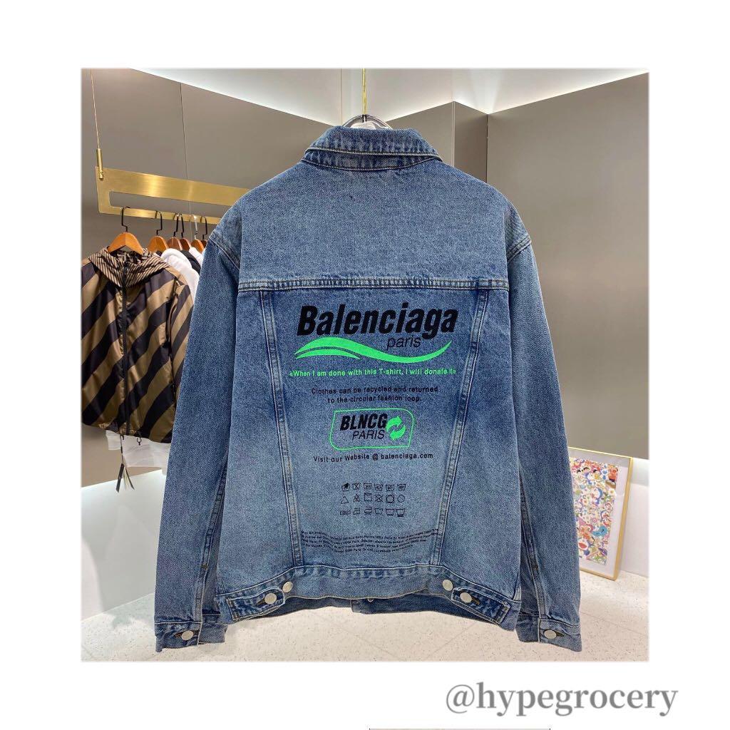 Balenciaga handwritten denim jacket store
