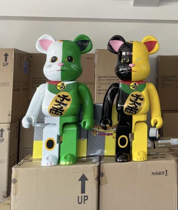 BE@RBRICK 招き猫 白×緑 1000％ - その他