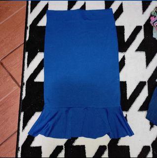 Blue Midi Skirt Zara