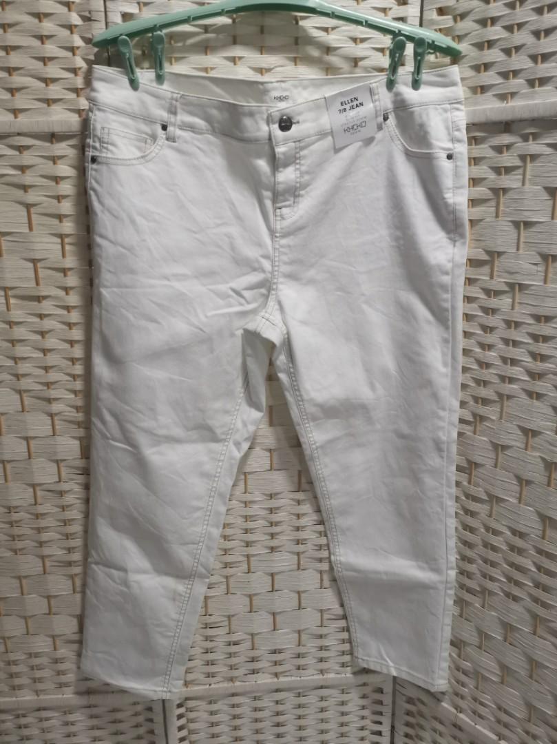BN plus size UK18 white jeans fit stretch denim, Women's Fashion, Bottoms, Jeans Leggings on Carousell